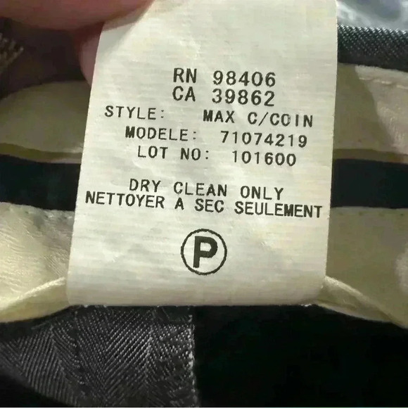 Theory Max C/Coin Women’s 6 Gray Pinstripe Flat Front Wide Leg Dress Pants - Picture 12 of 14